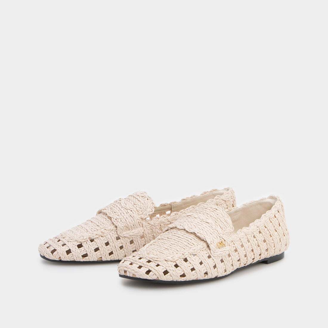 CHARLES & KEITH ラフィアウーブンローファー