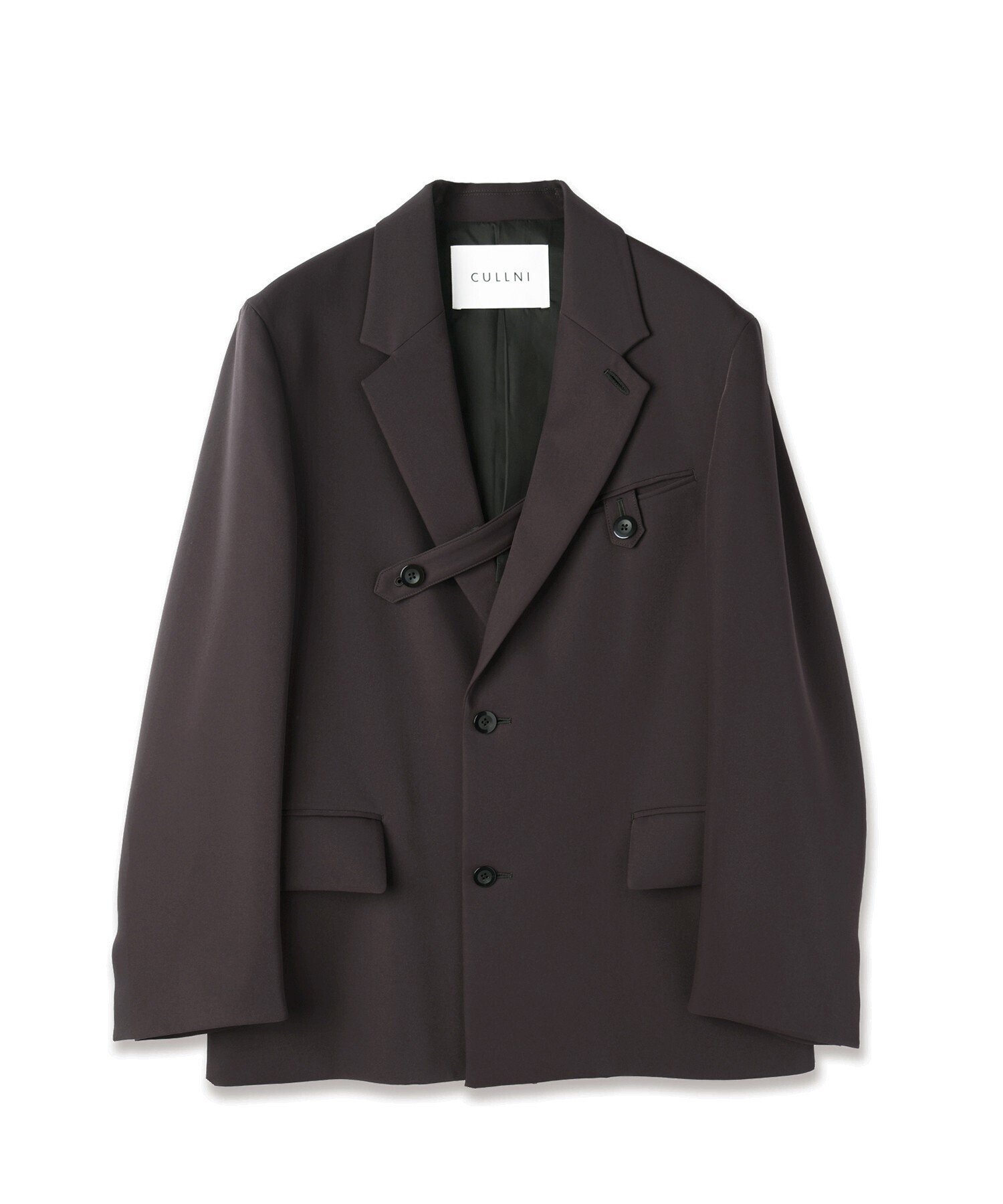 CULLNI Dry Double Cloth Slant Belt Tailored Jacket