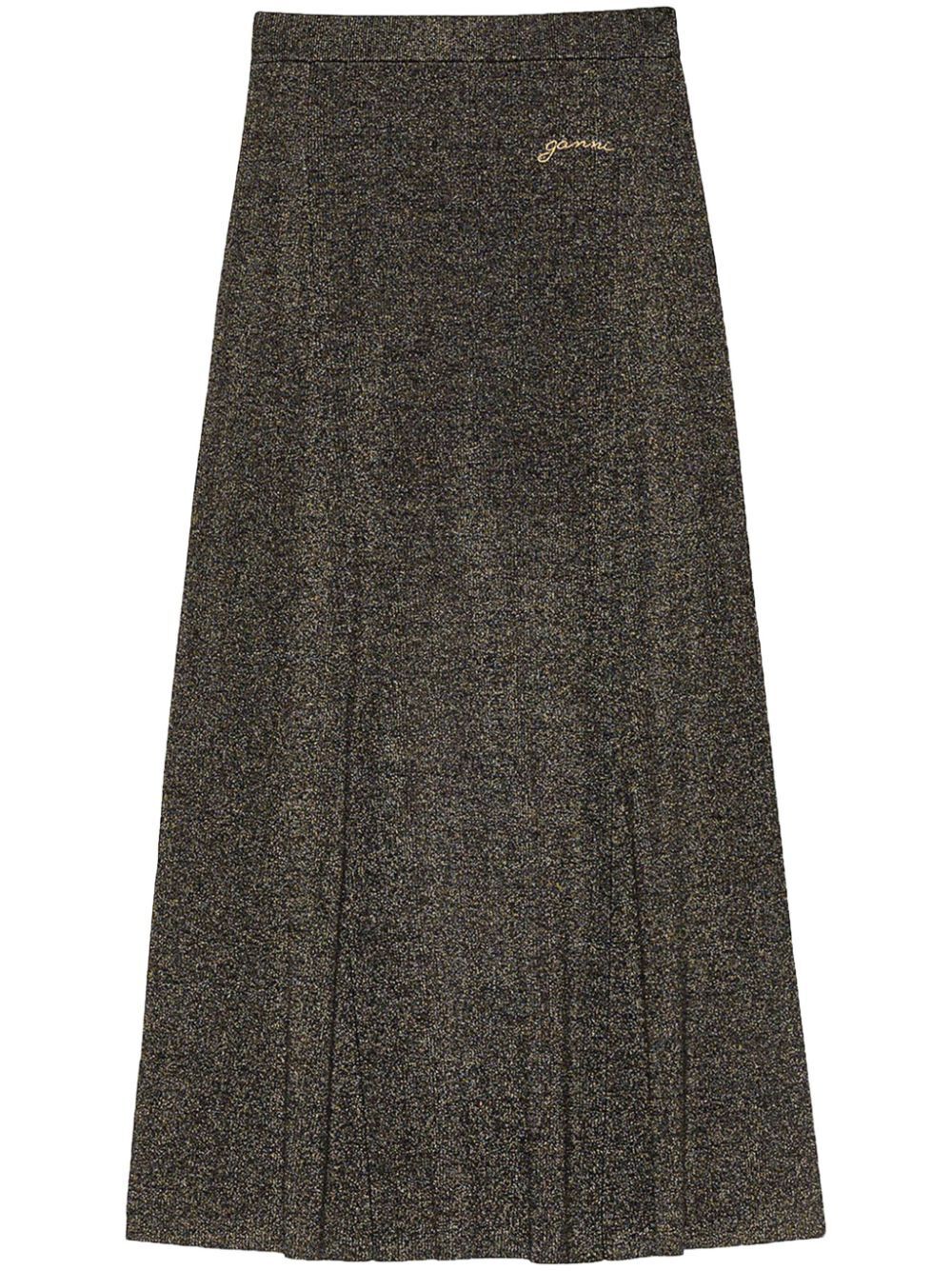 GANNI ロゴ マキシスカート