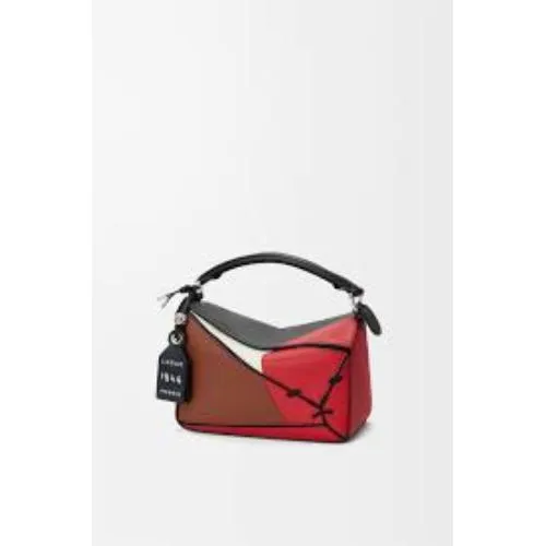 LOEWE Small Lion Intarsia Puzzle bag in classic calfskin