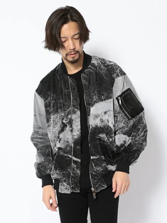 TAAKK BLOUSON/サバンナ柄ブルゾン ビーセカンド ジャケット・アウター ブルゾン・ジャンパー ホワイト