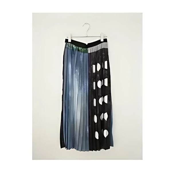 RITSUKO KARITA Collage print pleats skirt