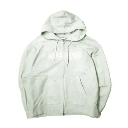 Resurrection13 Damaged Patch Work Zip Up Hoodie