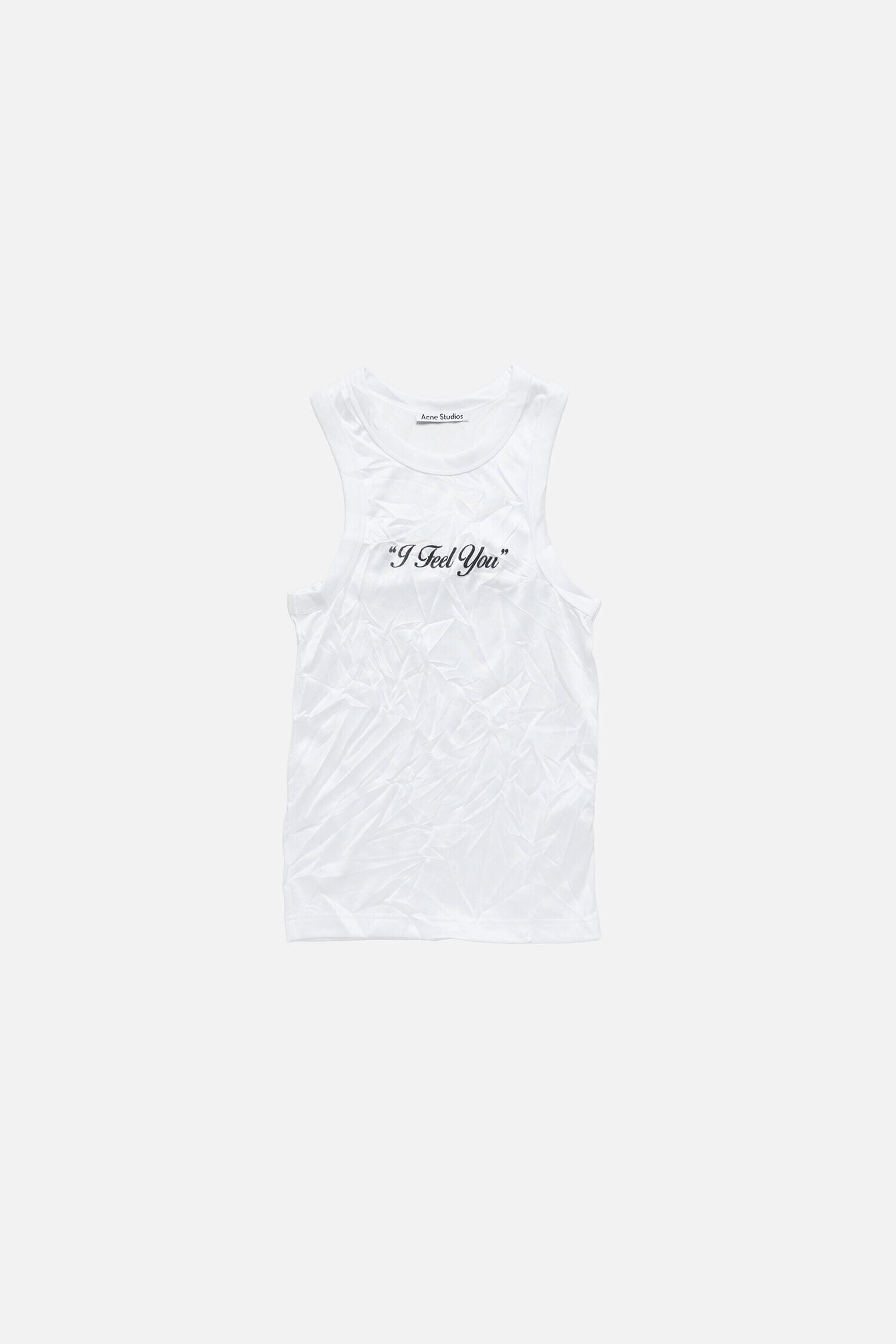 Acne Studios シワ加工プリントタンクトップ