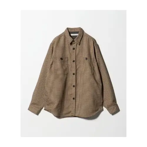 UNITED ARROWS ツイードライク ダブルポケット オーバー シャツ