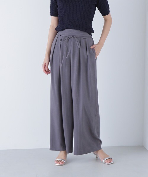 NATURAL BEAUTY BASIC ナローリボンリラクシーパンツ