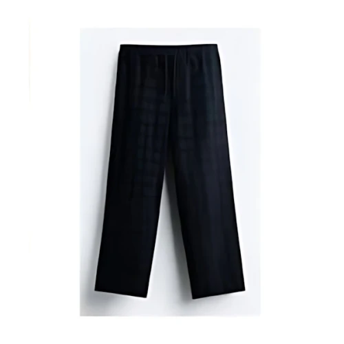 ZARA ハウンドトゥース テクスチャーパンツ