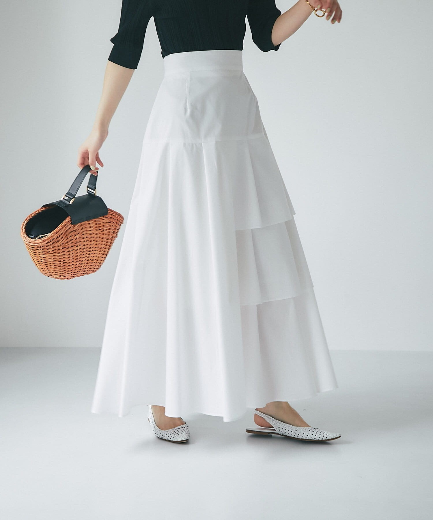 La boutique BonBon アシメティアードマキシスカート