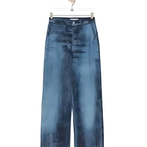 LOEWE ピクセレイテッド バギージーンズ