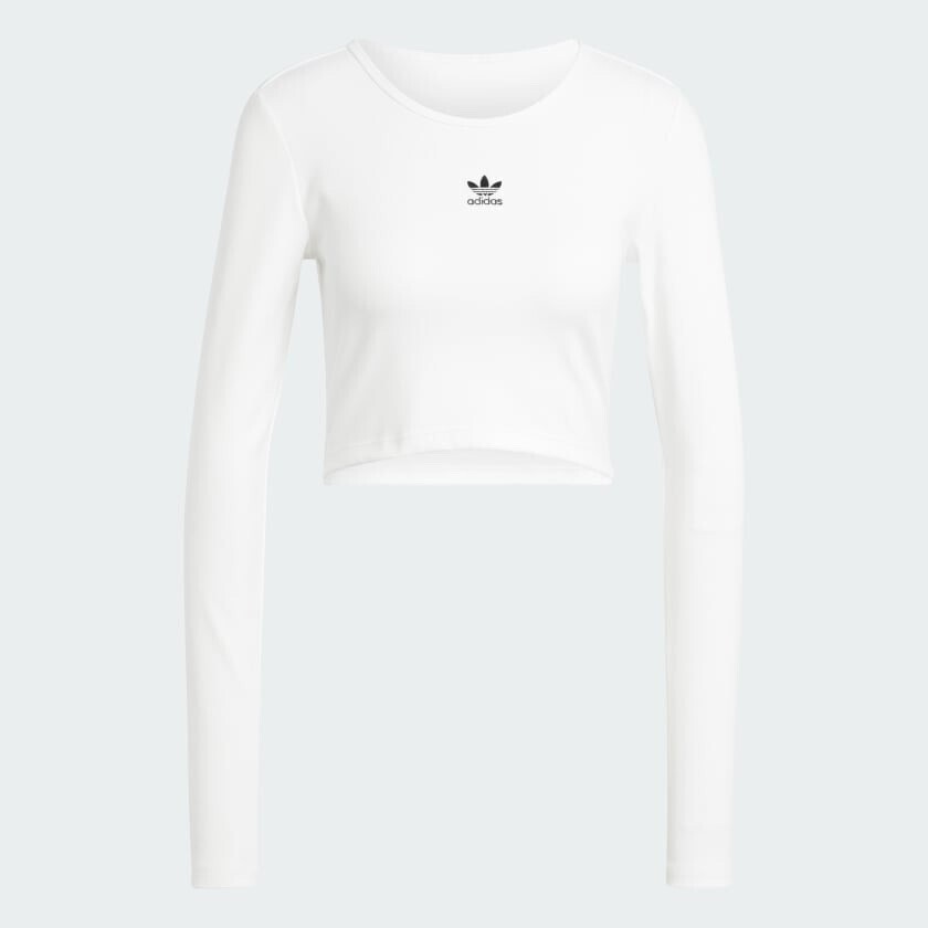 adidas ESSENTIALS RIBBED CROP LONG SLEEVE LONG-SLEEVE TOP