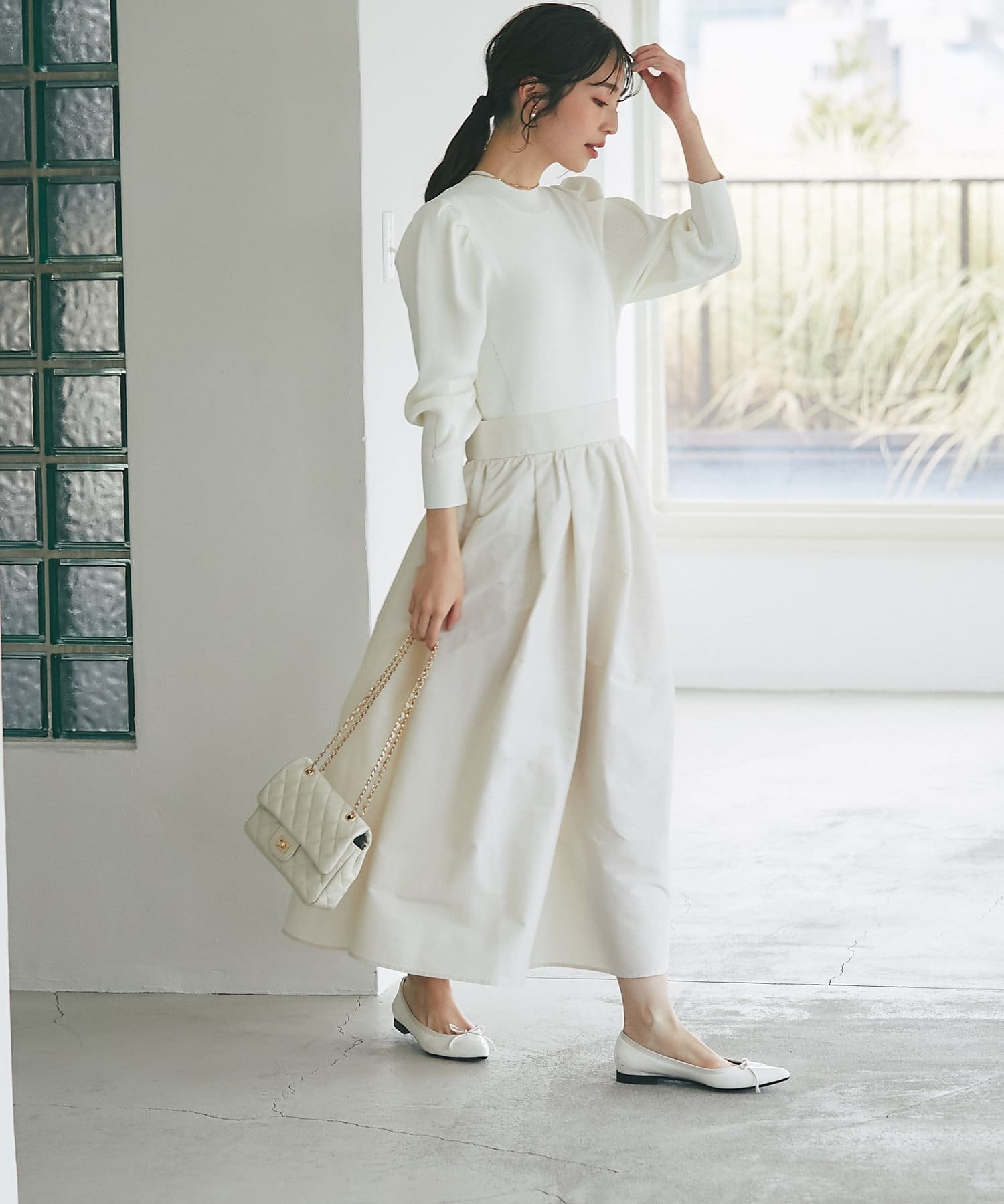 La boutique BonBon クールタッチUVニットドッキングワンピース