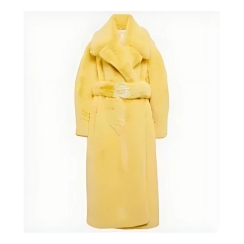 COPERNI Belted wool and cashmere faux fur coat