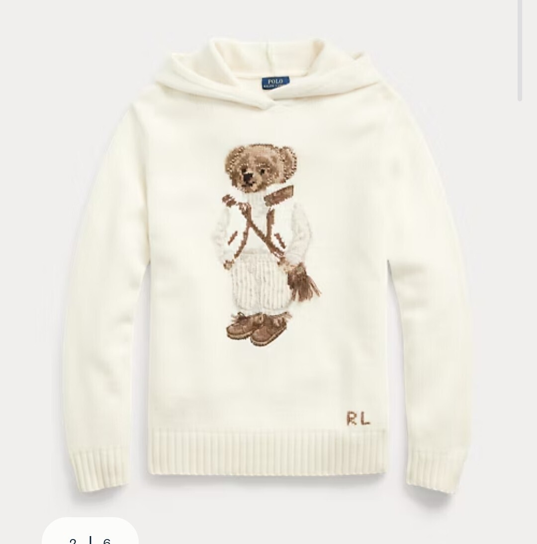 Ralph Lauren Shearling Polo Bear Hooded Jumper
