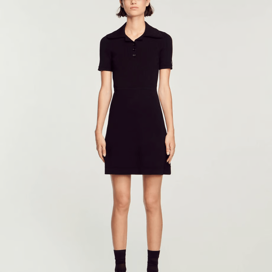 sandro Ribbed knit dress