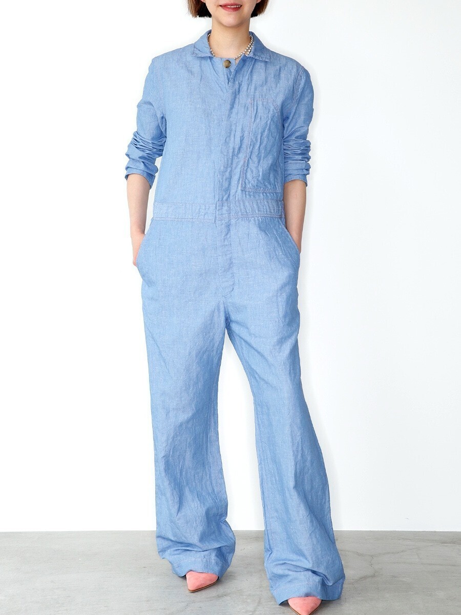 MADISONBLUE JUMP SUIT C/LI CHAMBRAY