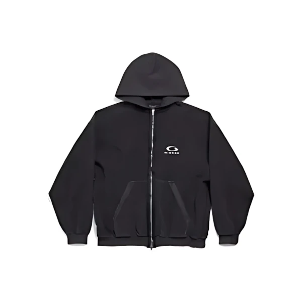 Balenciaga Loop Sports Icon Inside-out Hoodie Regular Fit in Black Faded
