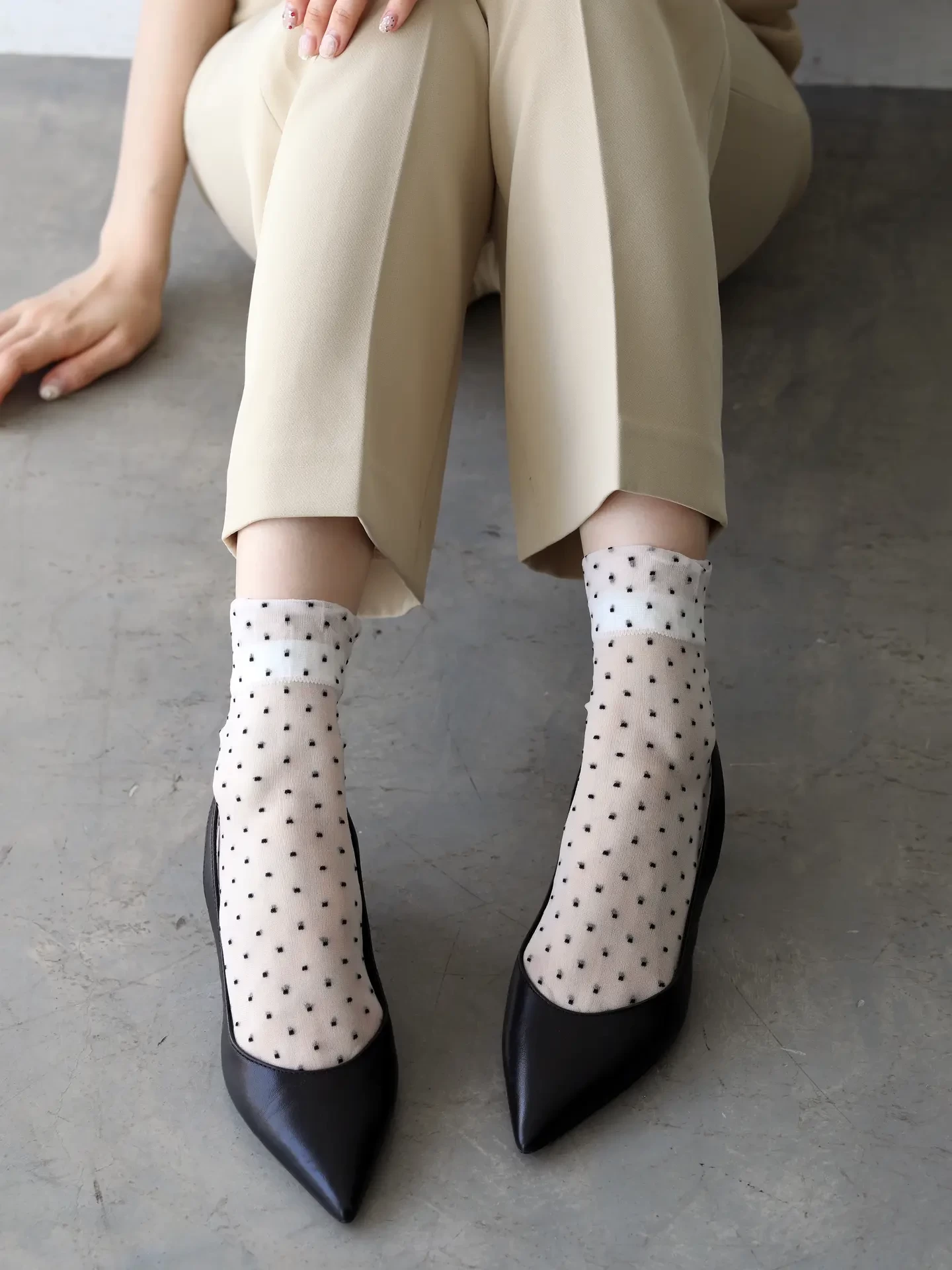 Tabio シアードットショートソックス
