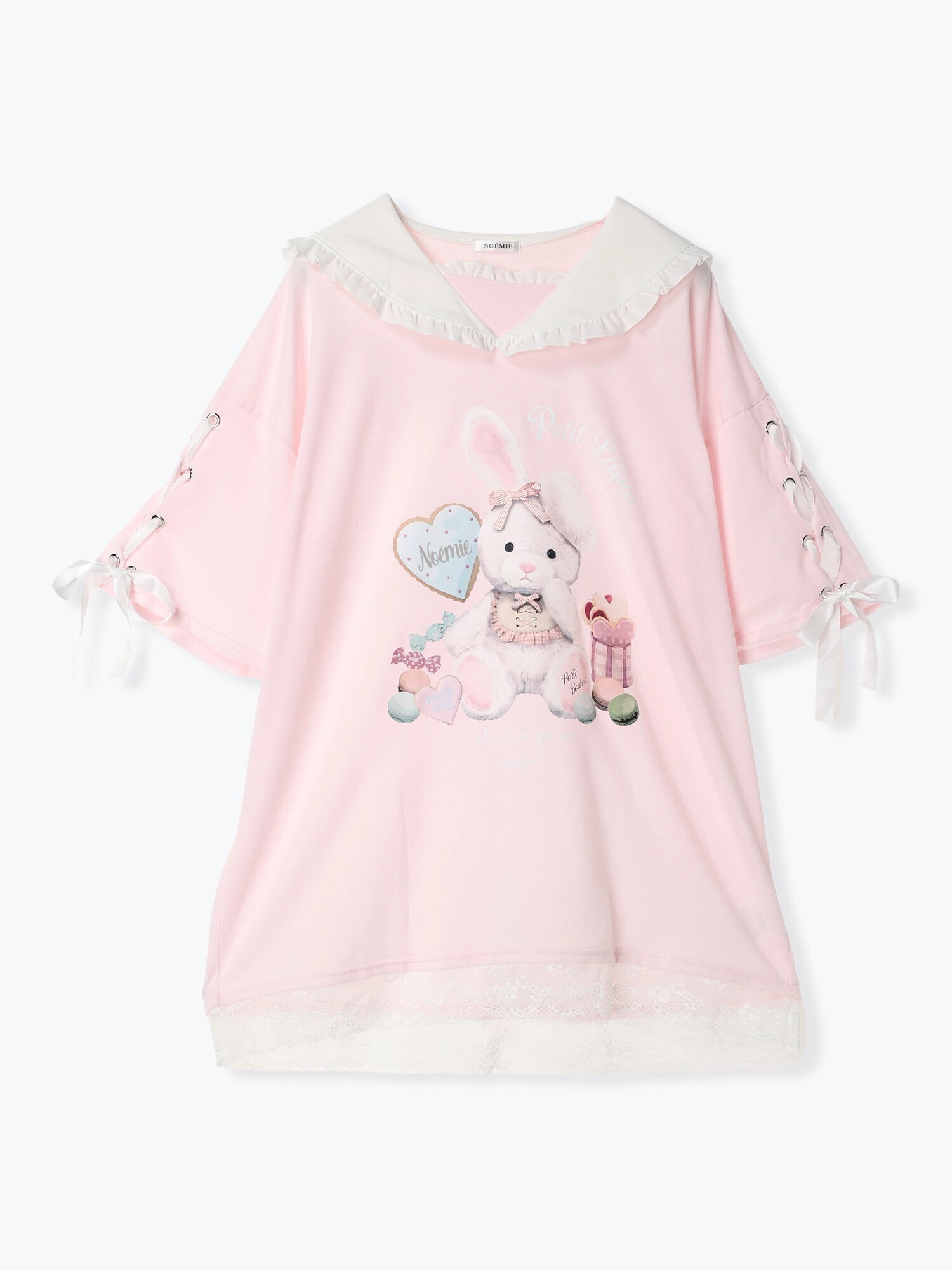 NOEMIE バブうさ袖スピンドルセーラーチュニックTシャツ