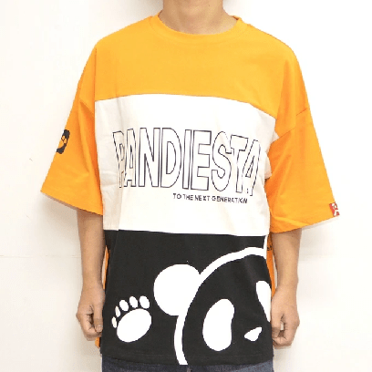 PANDIESTA 配色切替発泡プリントBIG Tee