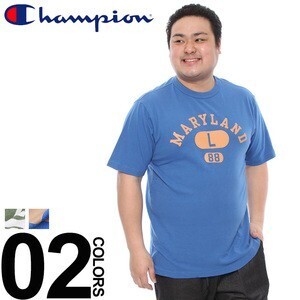 Champion フロント プリント ロゴ 半袖 Tシャツ