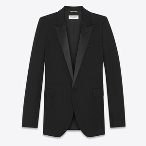 SAINT LAURENT アイコニック スモーキング シングルブレステッド チューブジャケット