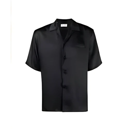 SAINT LAURENT ロゴ シルクシャツ