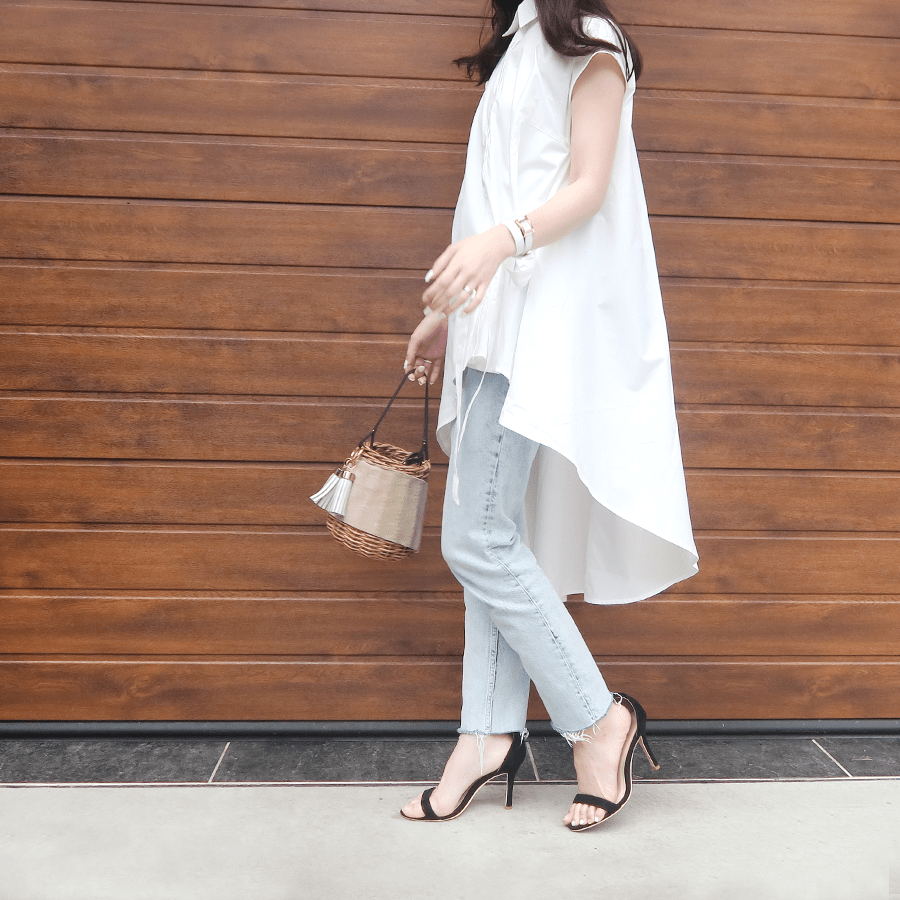 maison de Dolce. フレンチスリーブアシンメトリーフレアシャツ