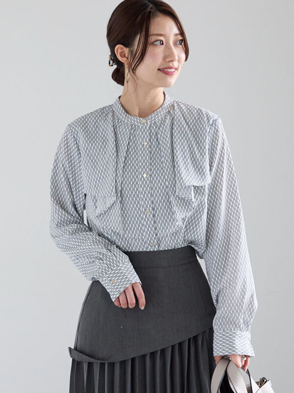 Te chichi パターンアソートフリルカラーブラウス