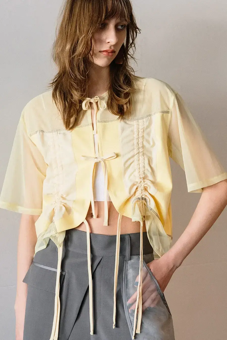 AULA AILA DRAWSTRING CARDIGAN