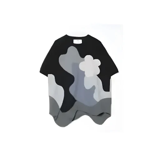 AMOK FLOWER PATTERN T-SHIRT