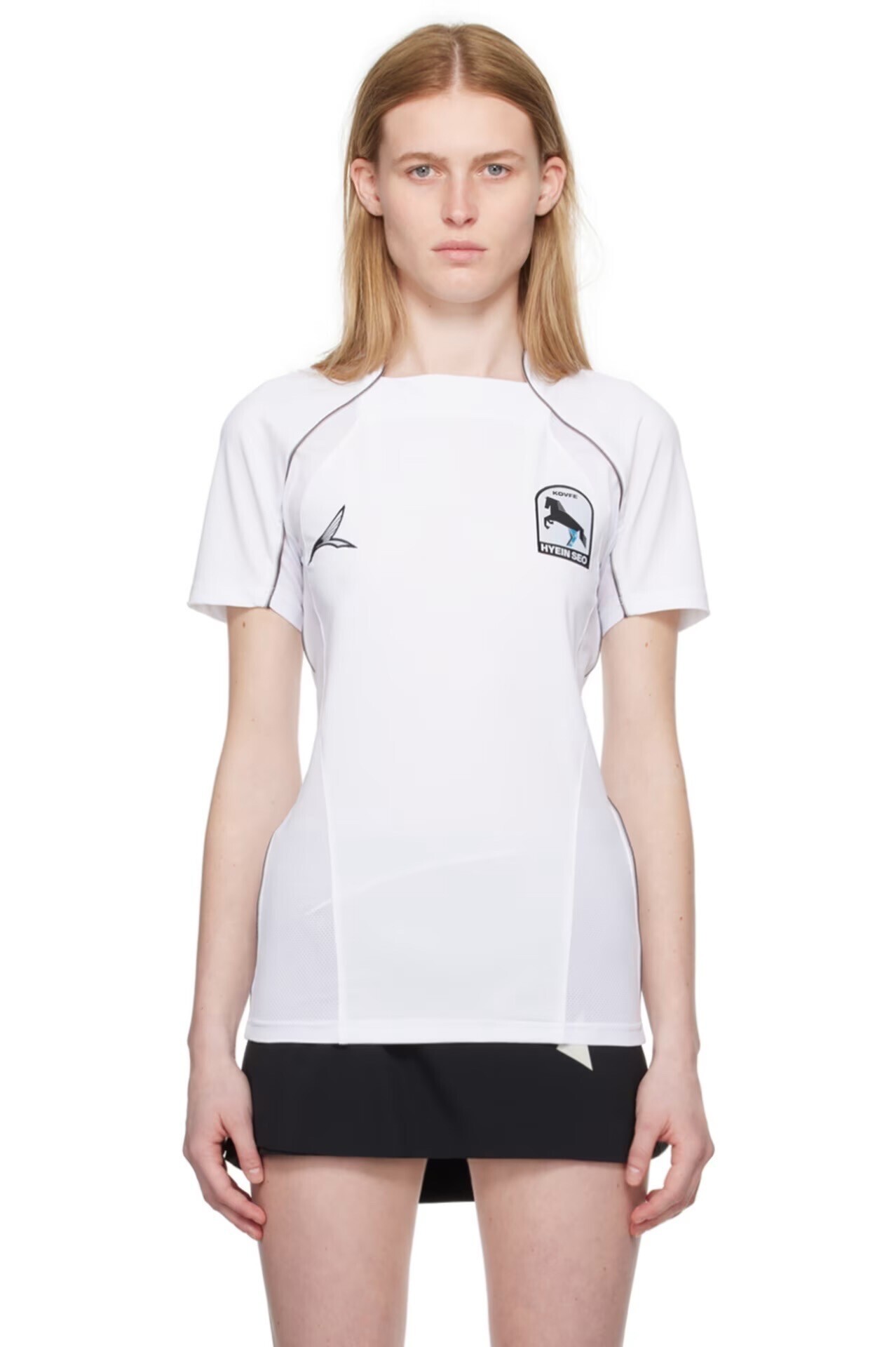 HYEIN SEO ホワイト フットボール Tシャツ