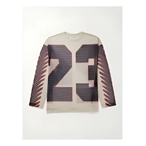 DRIES VAN NOTEN Oversized Printed Mesh T-Shirt