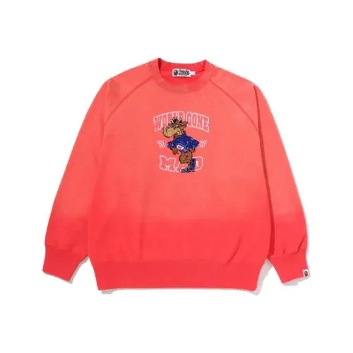 A BATHING APE WGM BEAST COLLEGE RELAXED FIT CREWNECK