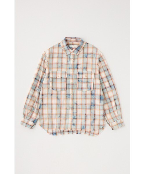 MOUSSY BLEACH CHECK シャツ