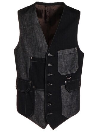 S'YTE 7oz DENIM CRAZY PATCHWORK VEST