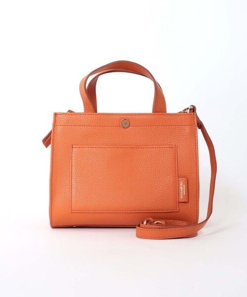 VIOLAd'ORO CAREE/イタリアンレザー型押しシュリンクスクエアトートBAG/S