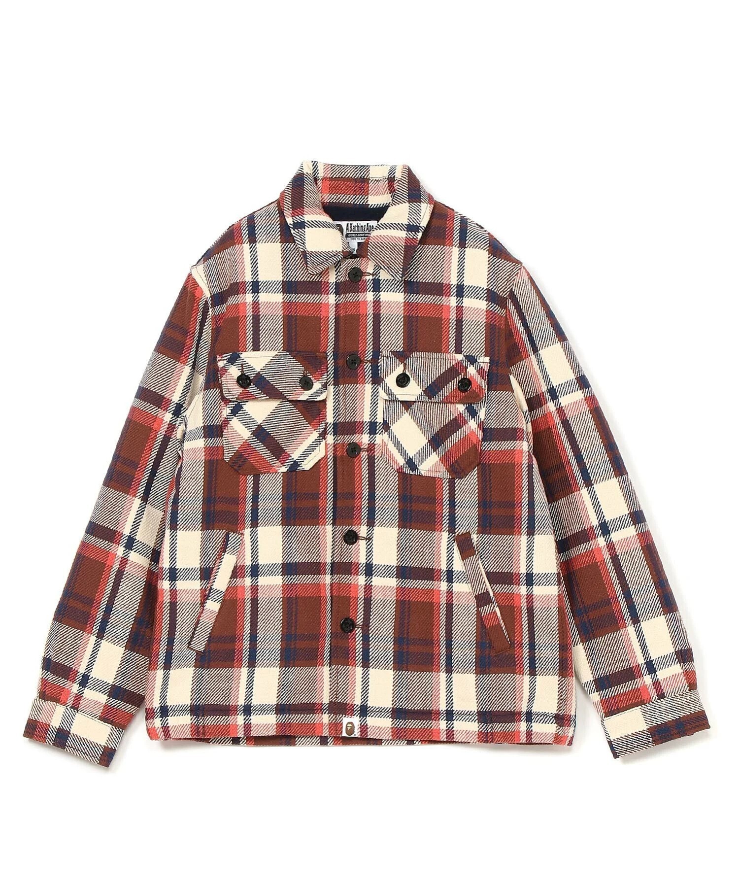 A BATHING APE BAPE CHECK CPO JACKET