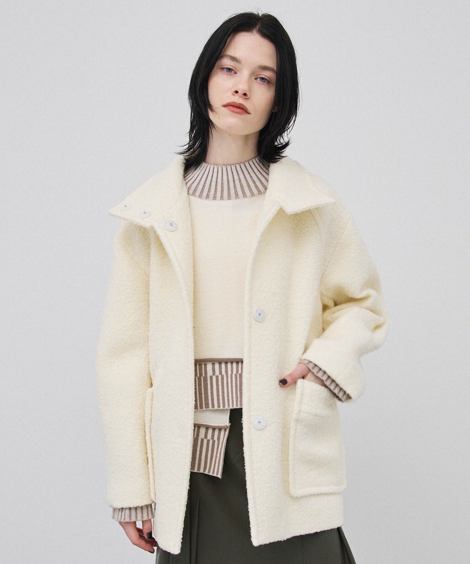 PUBLIC TOKYO ウールループショートコート