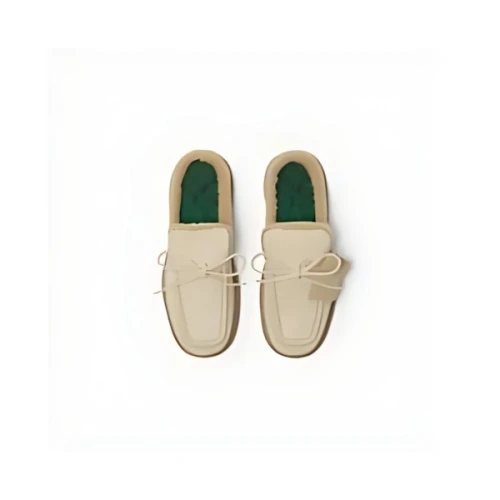 BURBERRY スエード&シアリング ストーニーミュール