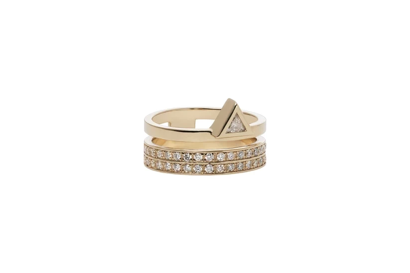 RIEFE JEWELLERY Attack Ring_YG × White Dia 0.50ct
