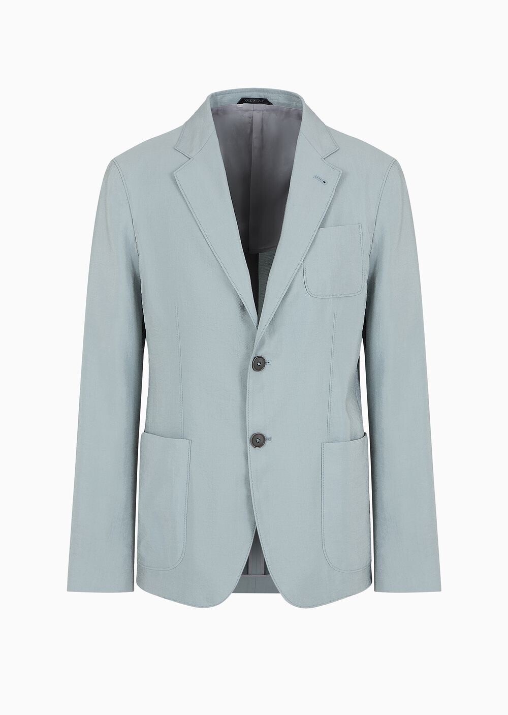 GIORGIO ARMANI アプトンライン シングルブレストジャケット シルク混紡ツイル