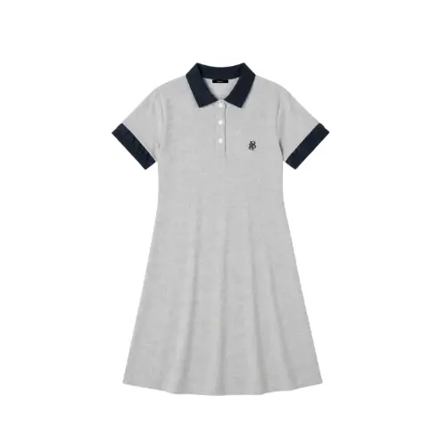 Boka nii シャツレイヤードポロワンピース