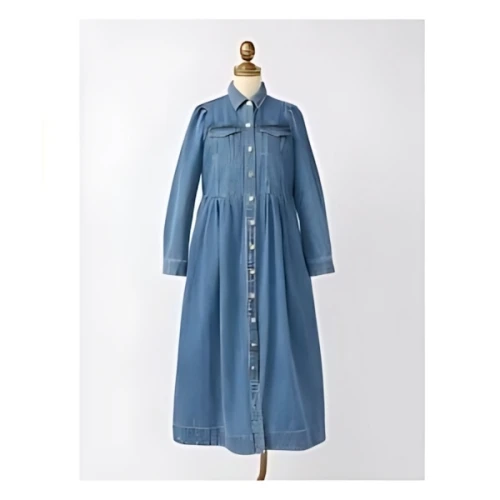 La boutique BonBon デニムロングシャツワンピース