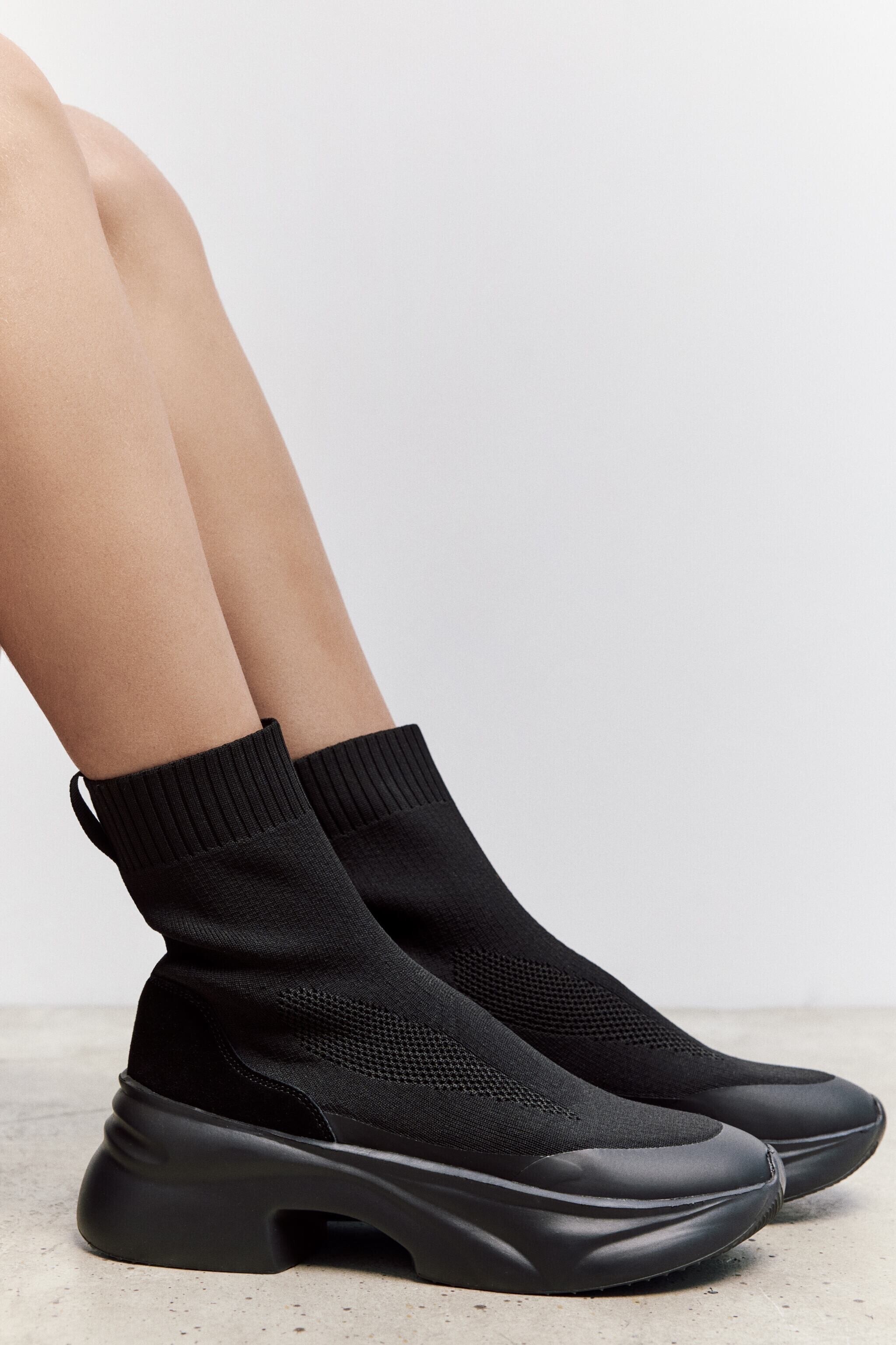 ZARA FABRIC HIGH-TOP SNEAKERS