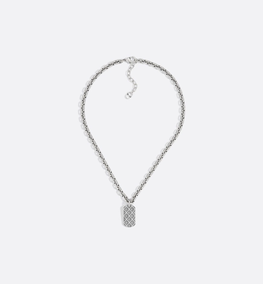 Dior CD Diamond プレート ペンダント ネックレス
