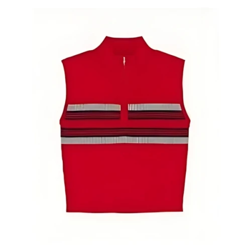 LAGUA GEM BORDER ZIP UP ニット