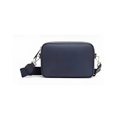 FENDI ダークブルー レザー バッグ