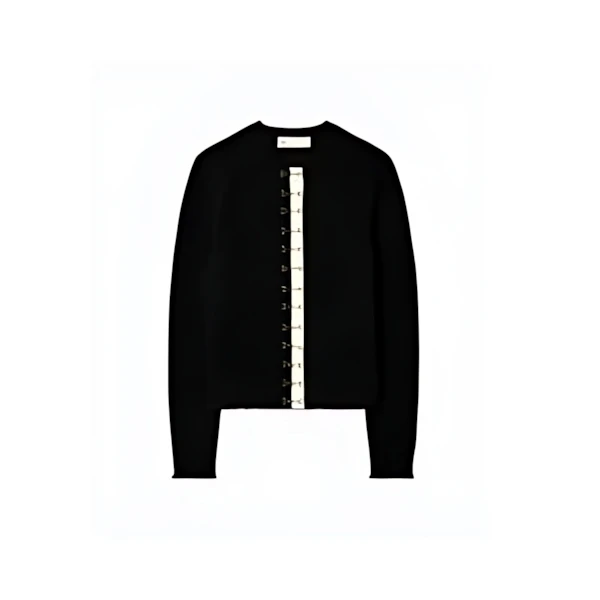 Tory Burch HOOK-AND-EYE CASHMERE CARDIGAN