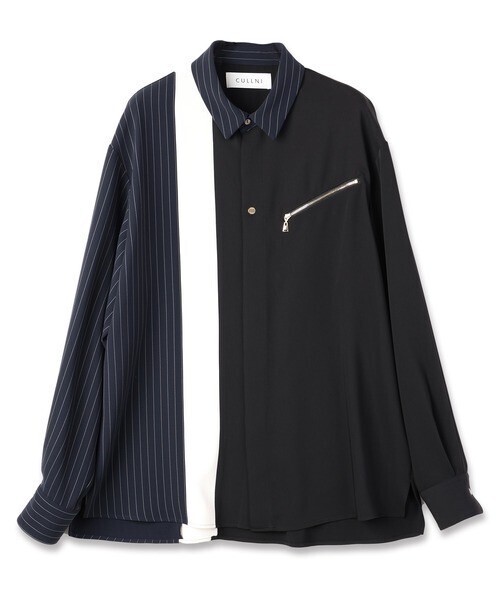 CULLNI Double Satin Bio Color Zip Shirt