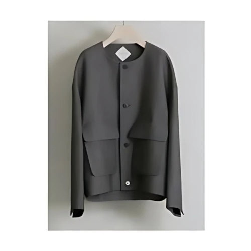ETHOSENS HONEYCOMB COLLARLESS BLOUSON